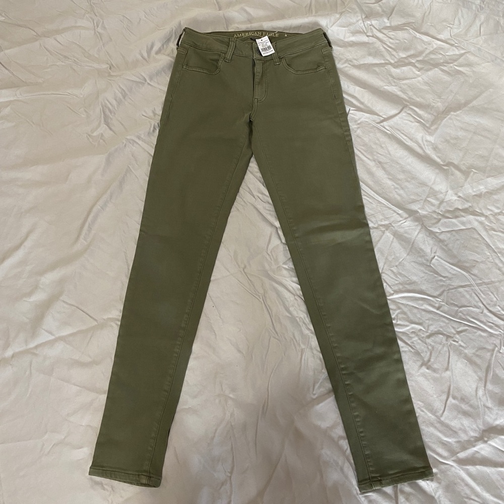American Eagle Green Jeggings